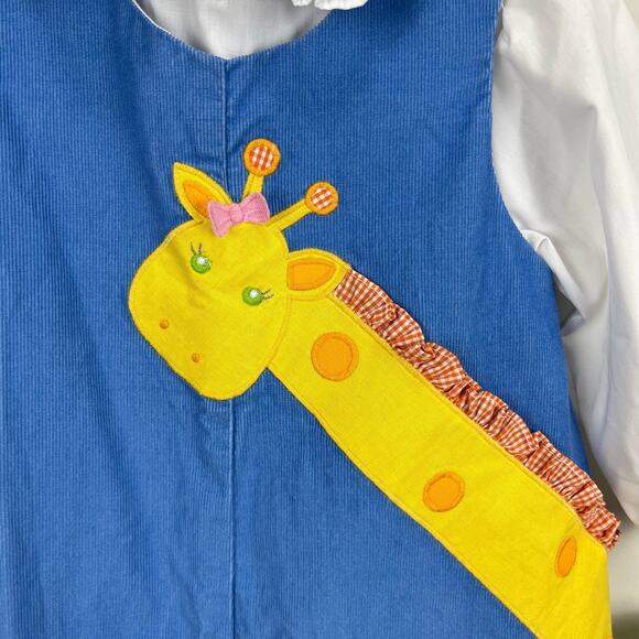 ZU Petit Ami Giraffe Applique Corduroy Jumpsuit 9 Months NWT - Picture 3 of 8